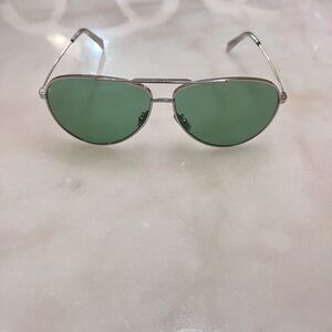 Celine Silver Frame with Green Lenses Glasses